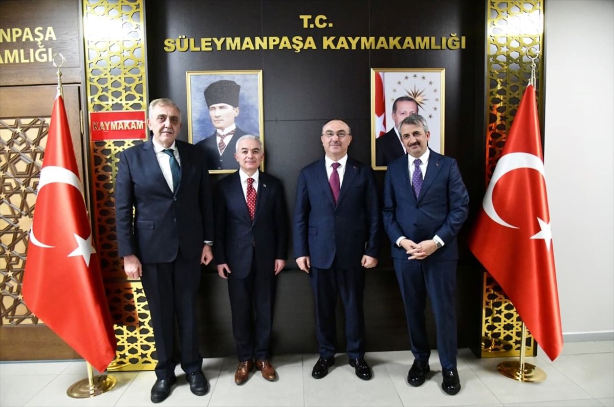 Edirne Valisi Sezer'den Süleymanpaşa Kaymakamı Tunçer'e ziyaret