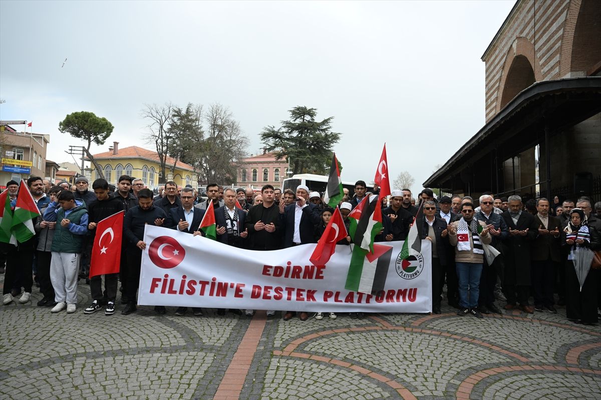 Trakya'da İsrail'in Filistinli esirleri hedef alan "idam yasası"na tepki