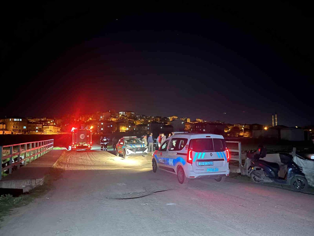 Tekirdağ'da otomobil dereye uçtu