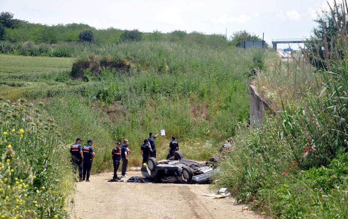 Tekirdağ'da menfeze düşen otomobilin sürücüsü öldü