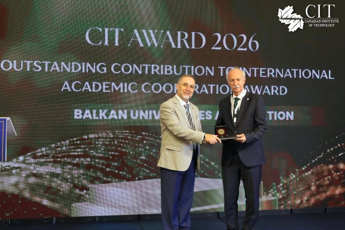 Trakya Üniversitesi ile Balkan Üniversiteler Birliğine uluslararası iş birliği ödülü