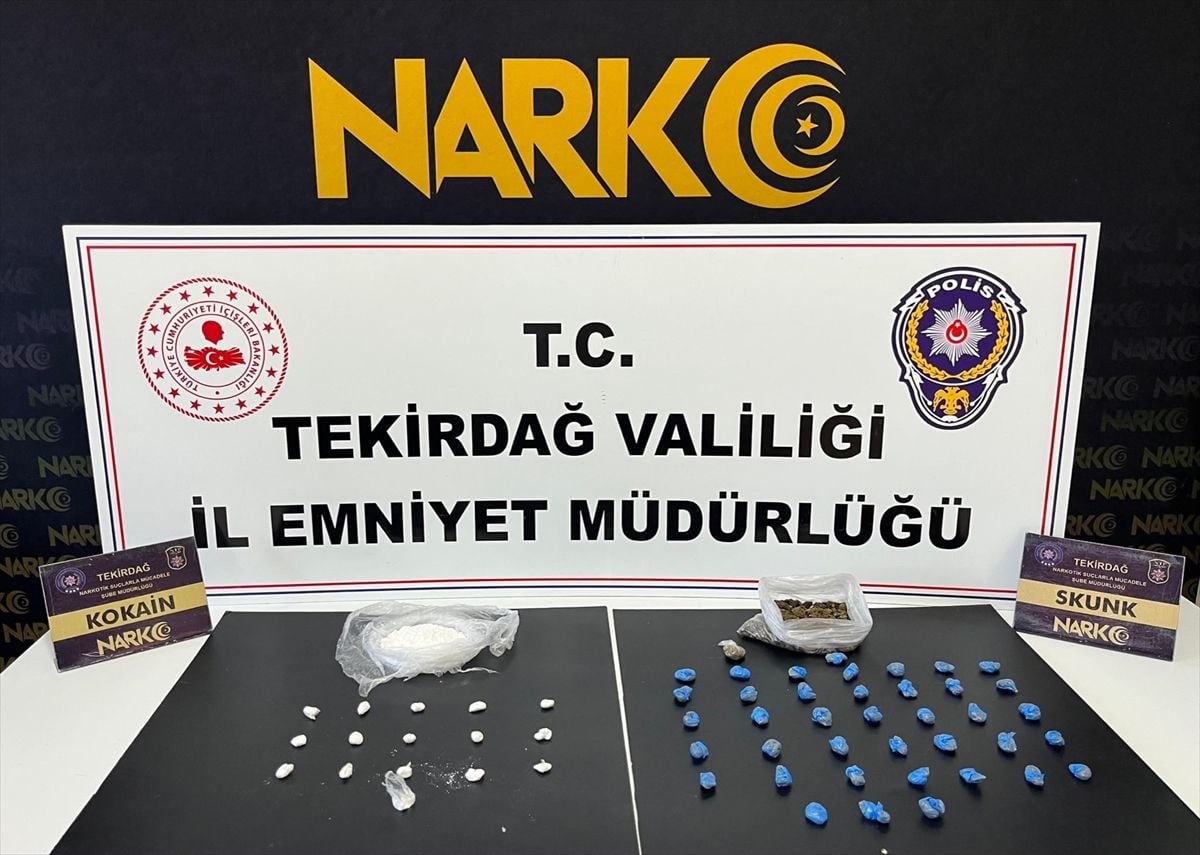 Tekirdağ'da uyuşturucu operasyonunda yakalanan 8 zanlı tutuklandı